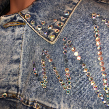 Load image into Gallery viewer, Asleep At The Wheel Oversized Custom Bedazzled Denim Jacket (2XL Tall)
