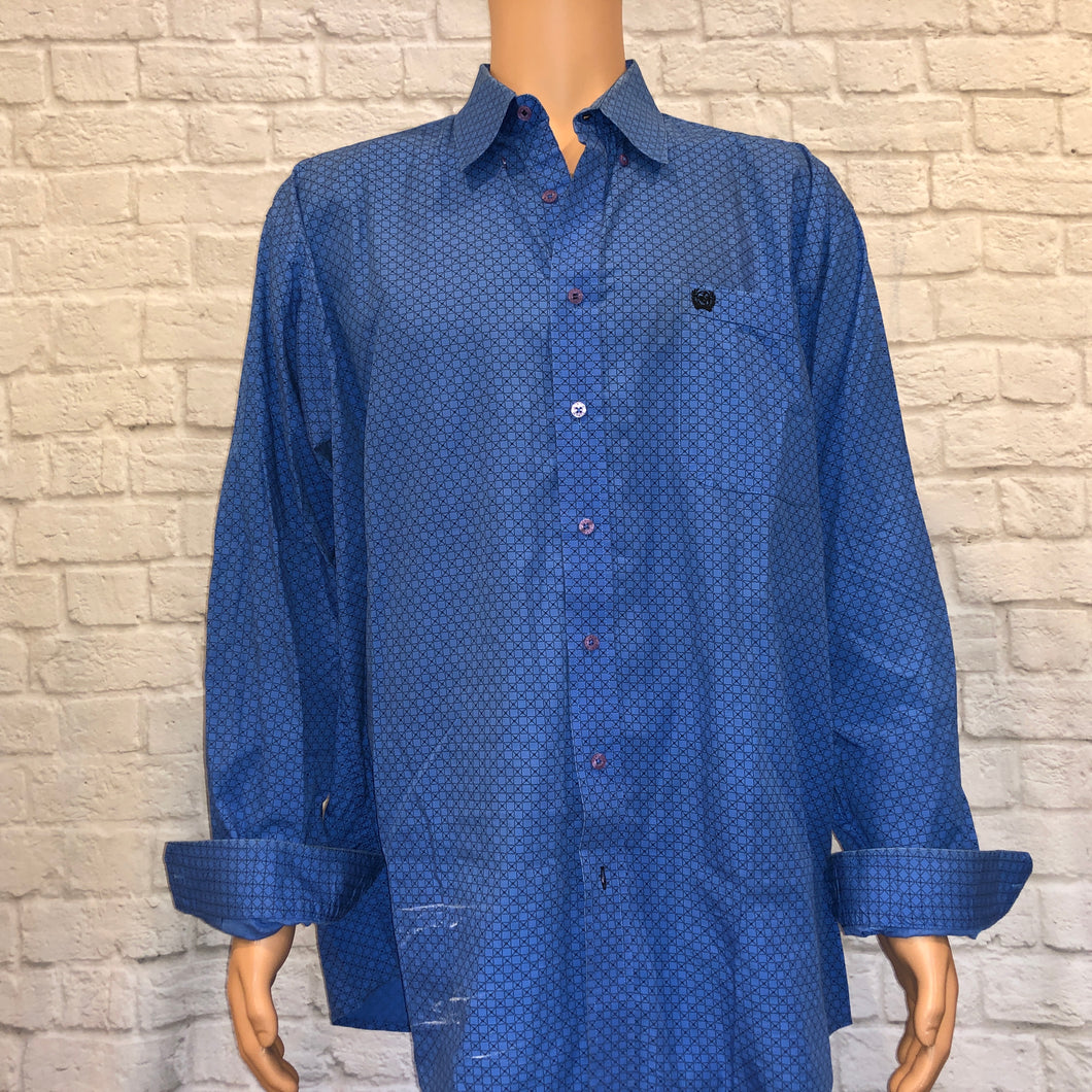 Cinch Blue Button Up (XL)