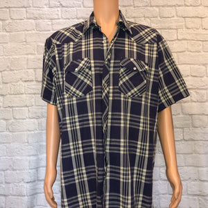 Wrangler Plaid Western Pearl Snap (2XL-Tall)