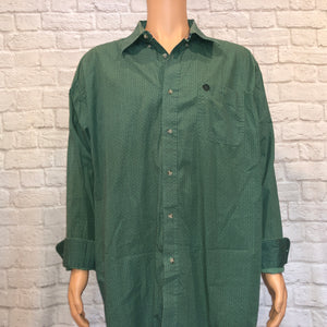 George Strait Wrangler Green Button Up (XL)