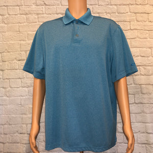 Champion Duo Dry Heather Blue Golf Shirt (XL)