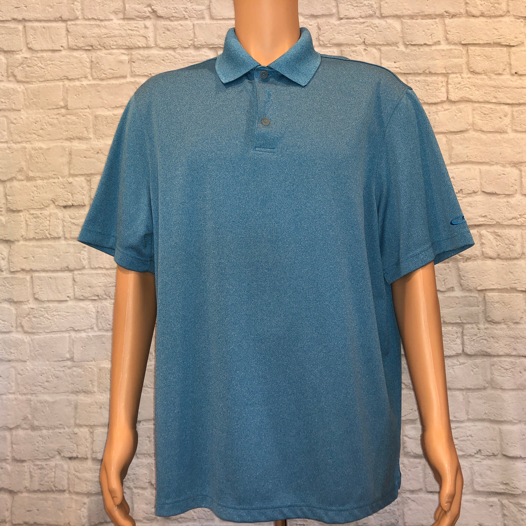 Champion Duo Dry Heather Blue Golf Shirt (XL)